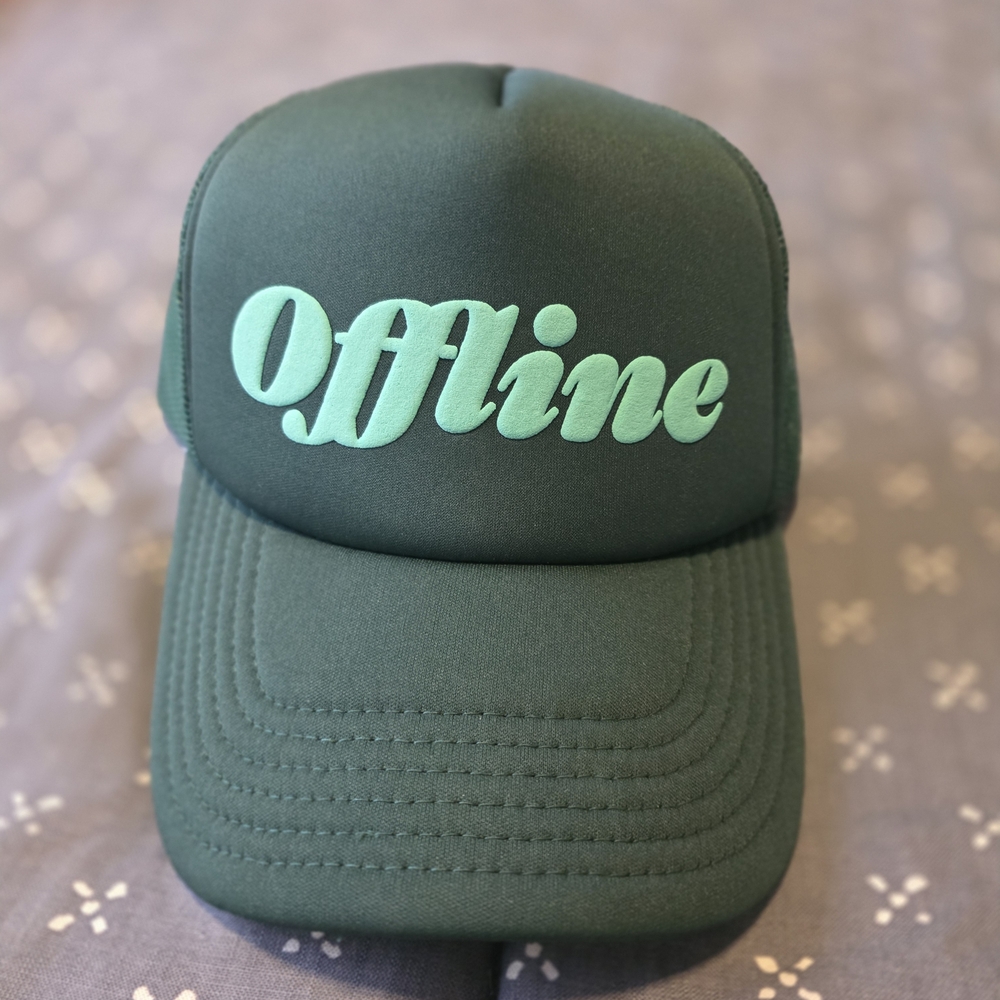 Green 'Offline' Trucker Cap